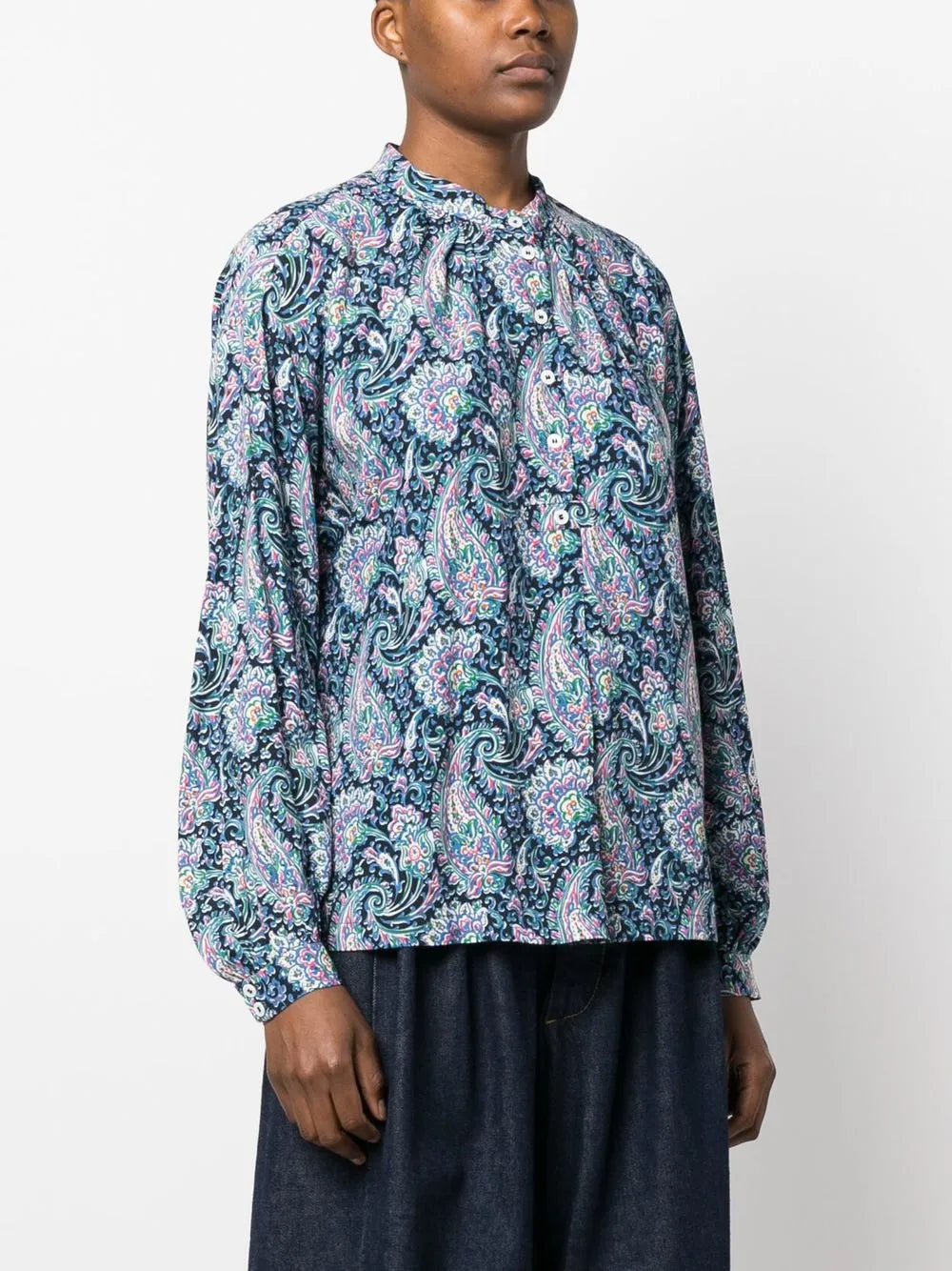 Paisley-Print Blouse