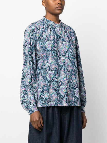 Paisley-Print Blouse