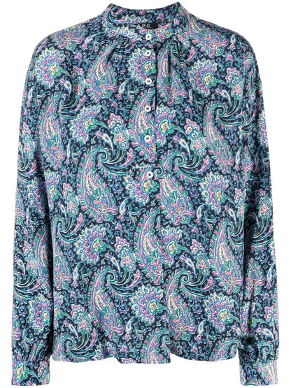 Paisley-Print Blouse