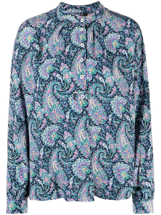 Paisley-Print Blouse