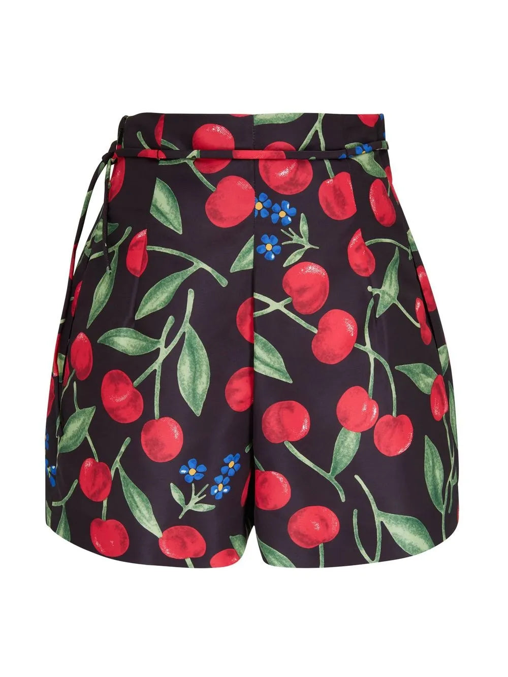 Cherry-Print Tie-Waist Shorts