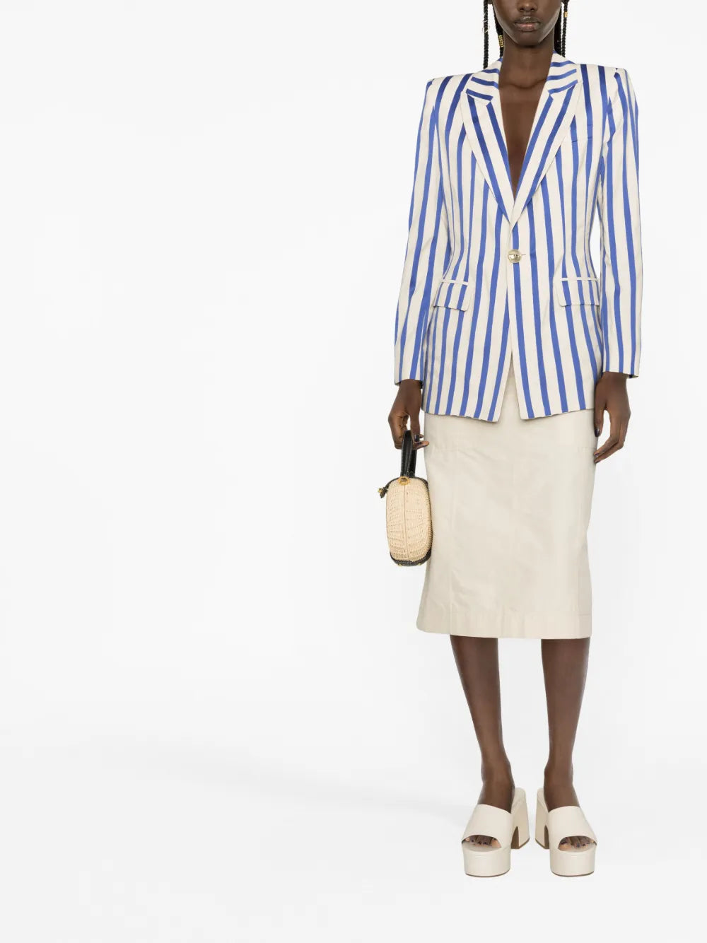 Striped Cotton Blazer