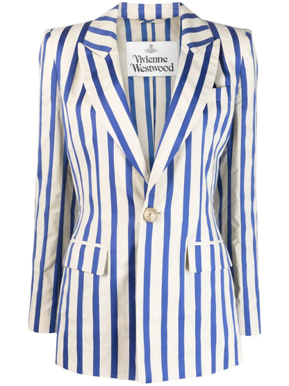 Striped Cotton Blazer