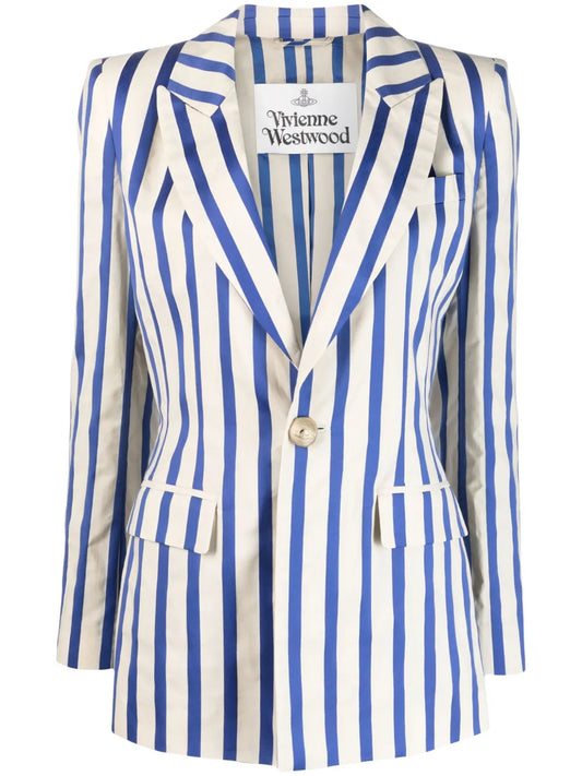 Striped Cotton Blazer