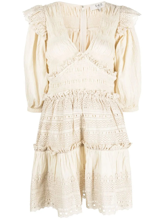 Puff-Sleeves Dress