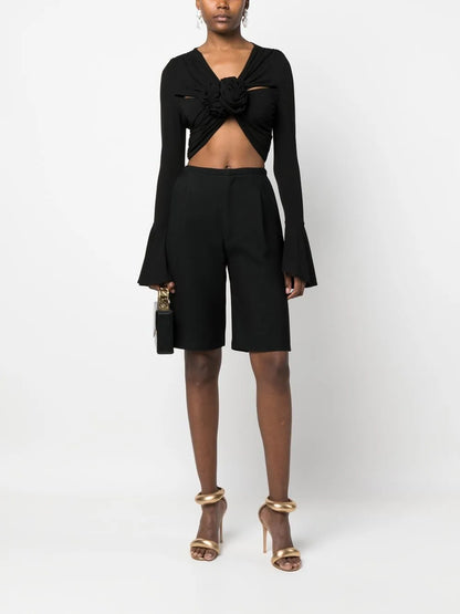 Cropped Long-Sleeve Top