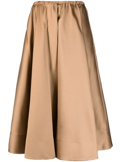 Pleated Mid-Length Skirt