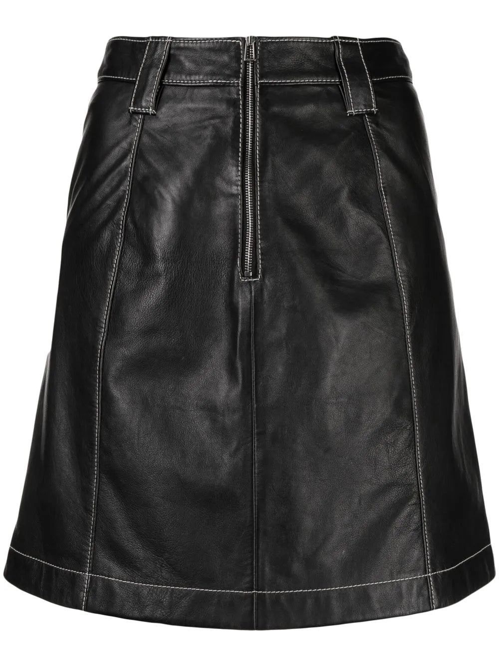 Contrast-Stitching Mini Skirt
