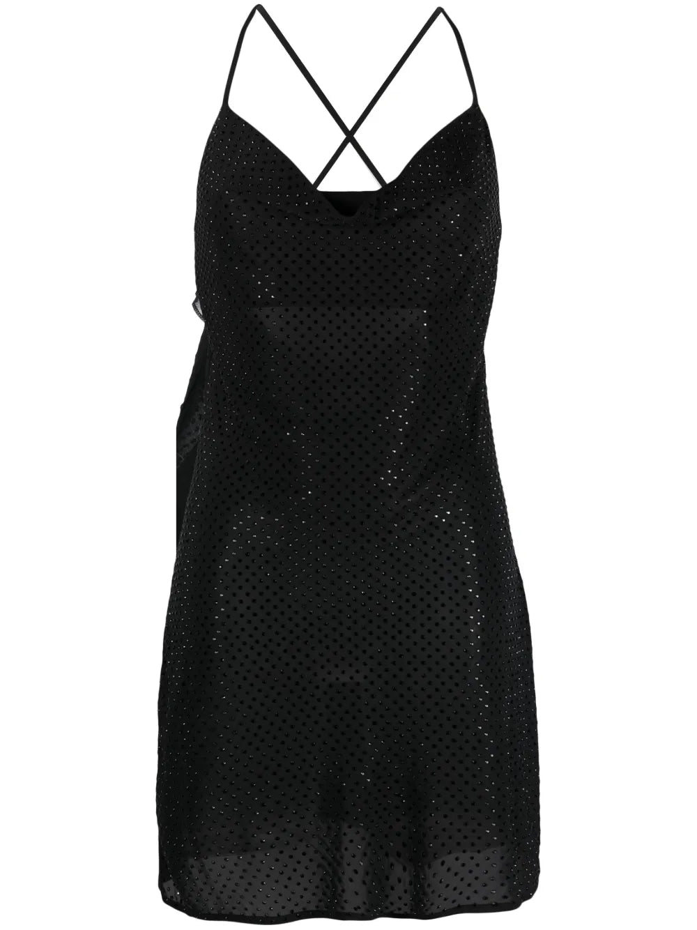 Stud-Embellished Mini Dress