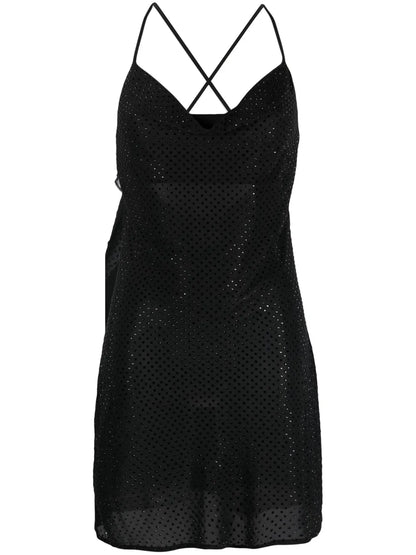 Stud-Embellished Mini Dress
