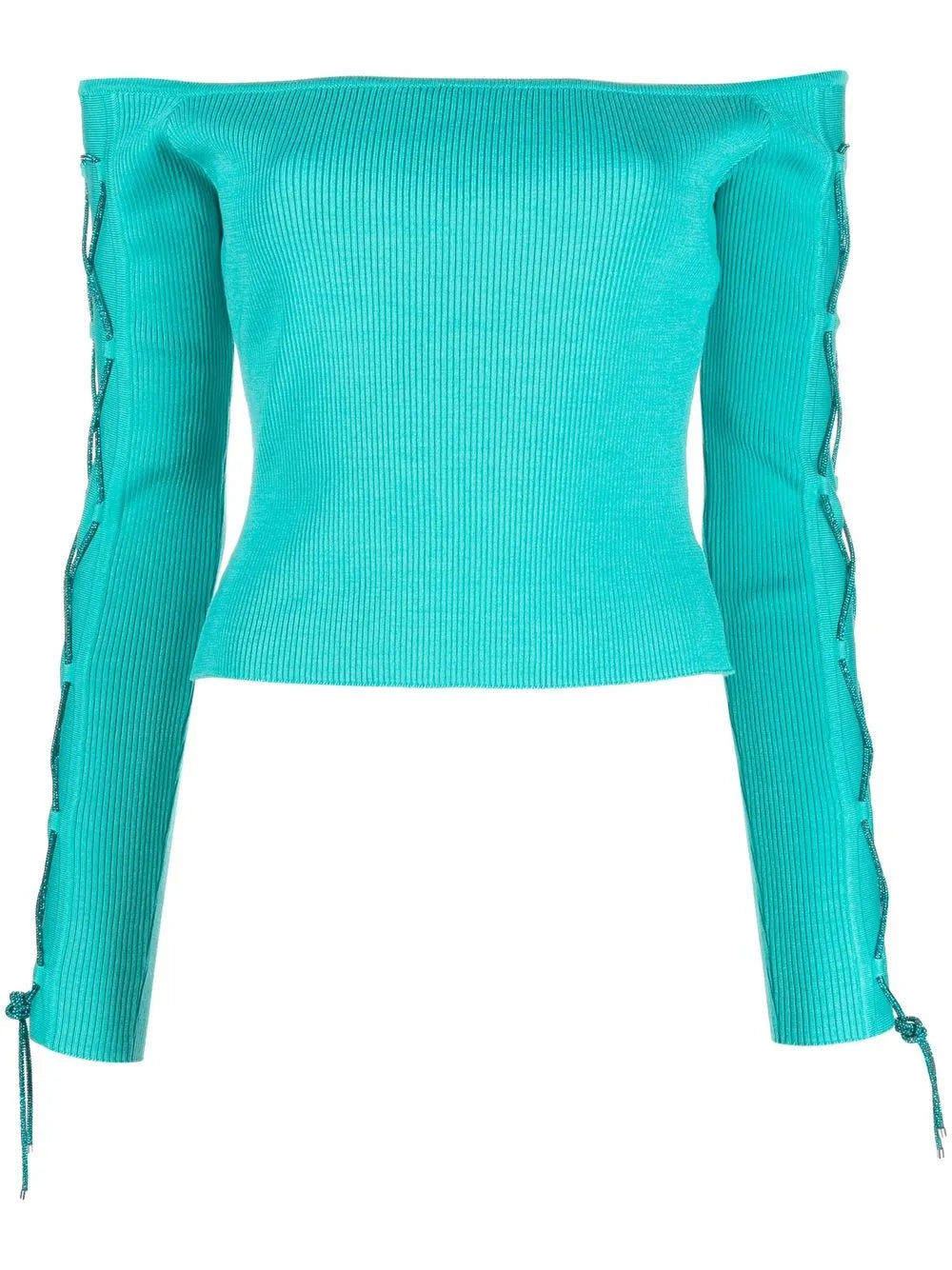Off-Shoulder Lace-Up Top