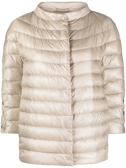 Mock-Neck Quilted Puffer Jacket