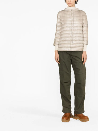 Mock-Neck Quilted Puffer Jacket