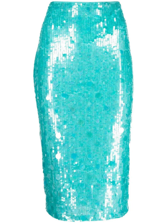 Sequin-Embellished Pencil Skirt