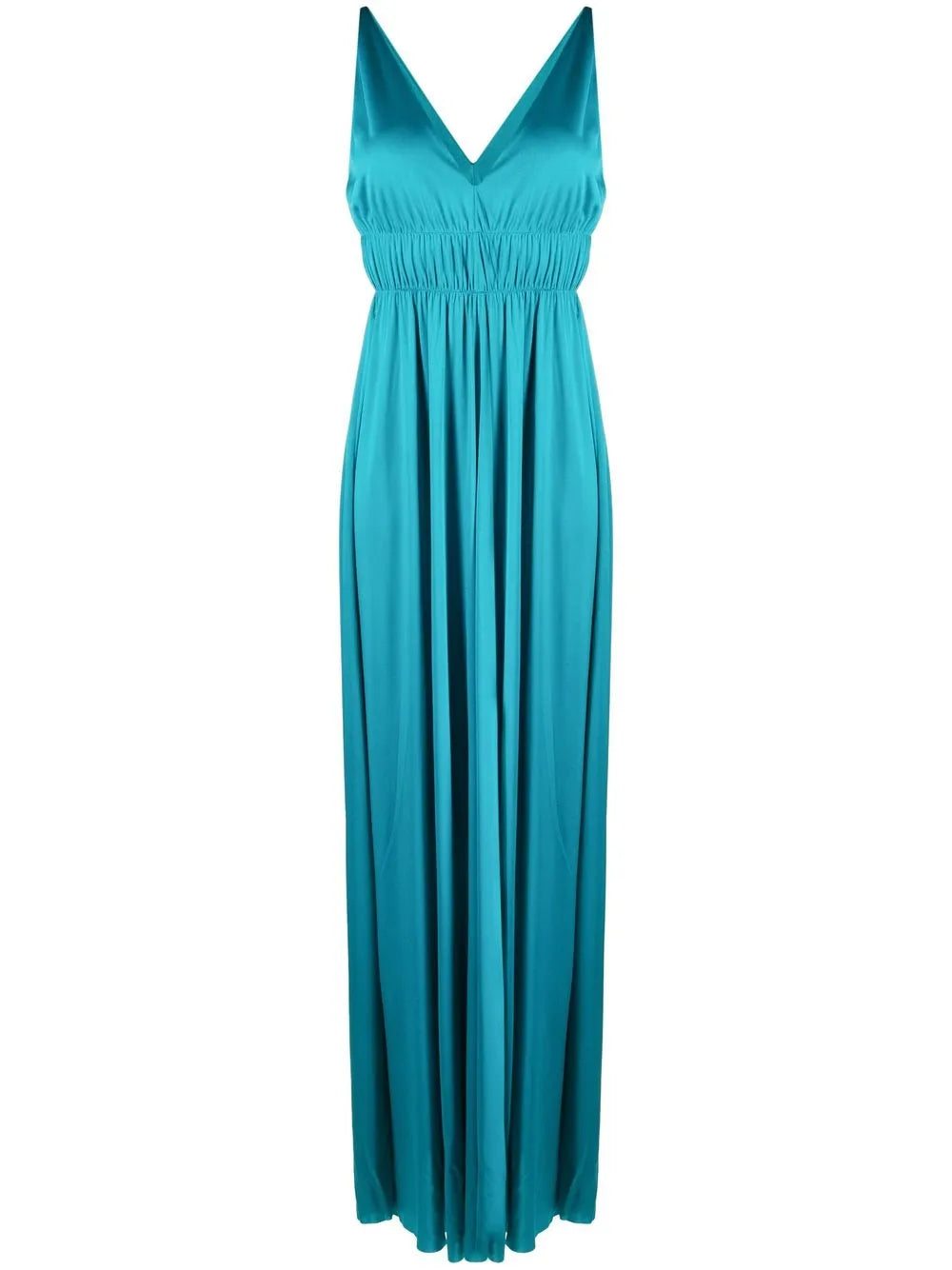 V-Neck Pleated Maxi Dress