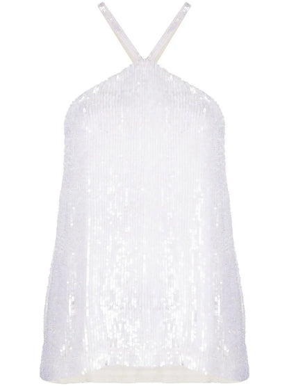 Gem Sequinned Halterneck Top