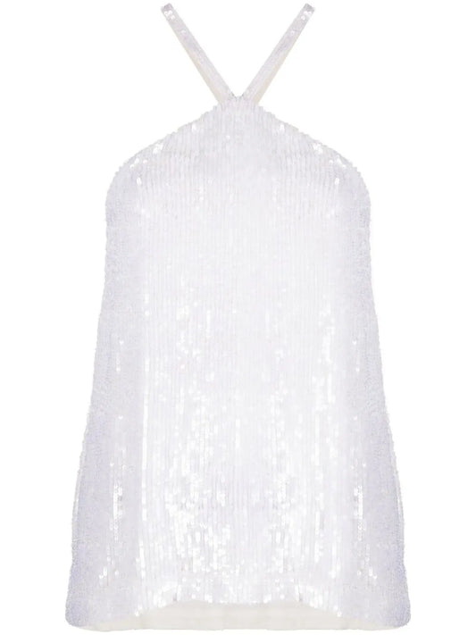 Gem Sequinned Halterneck Top