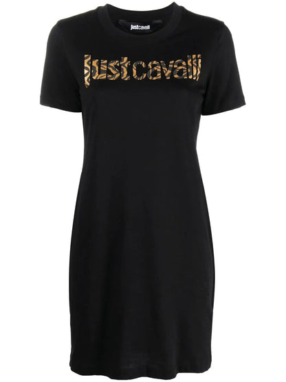 Animal-Print Logo T-Shirt Dress