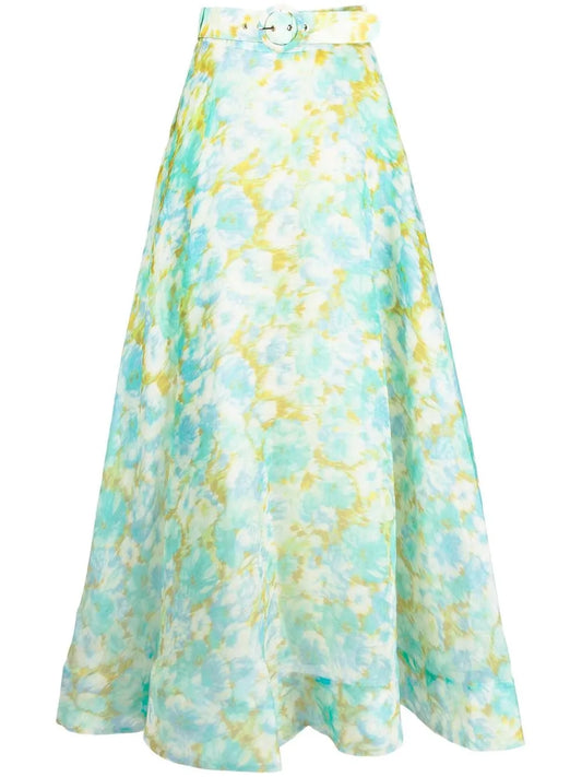 High Tide Floral-Print Maxi Skirt