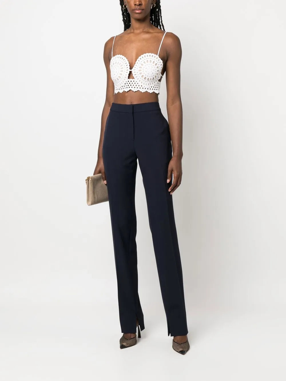 Split-Cuff Slim-Cut Trousers