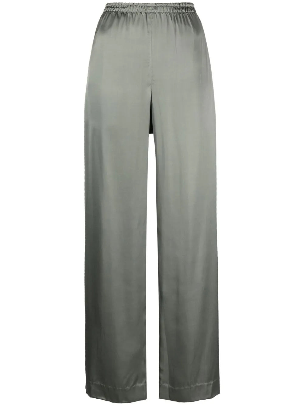 Satin-Finish Straight Trousers