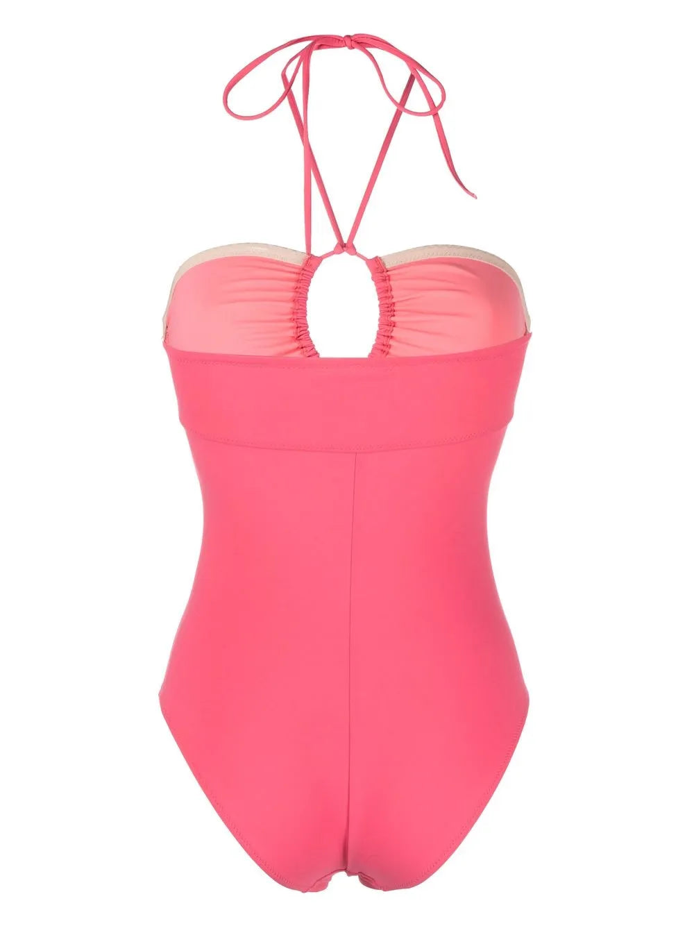 Halterneck-Fastening Detail Swimsuit
