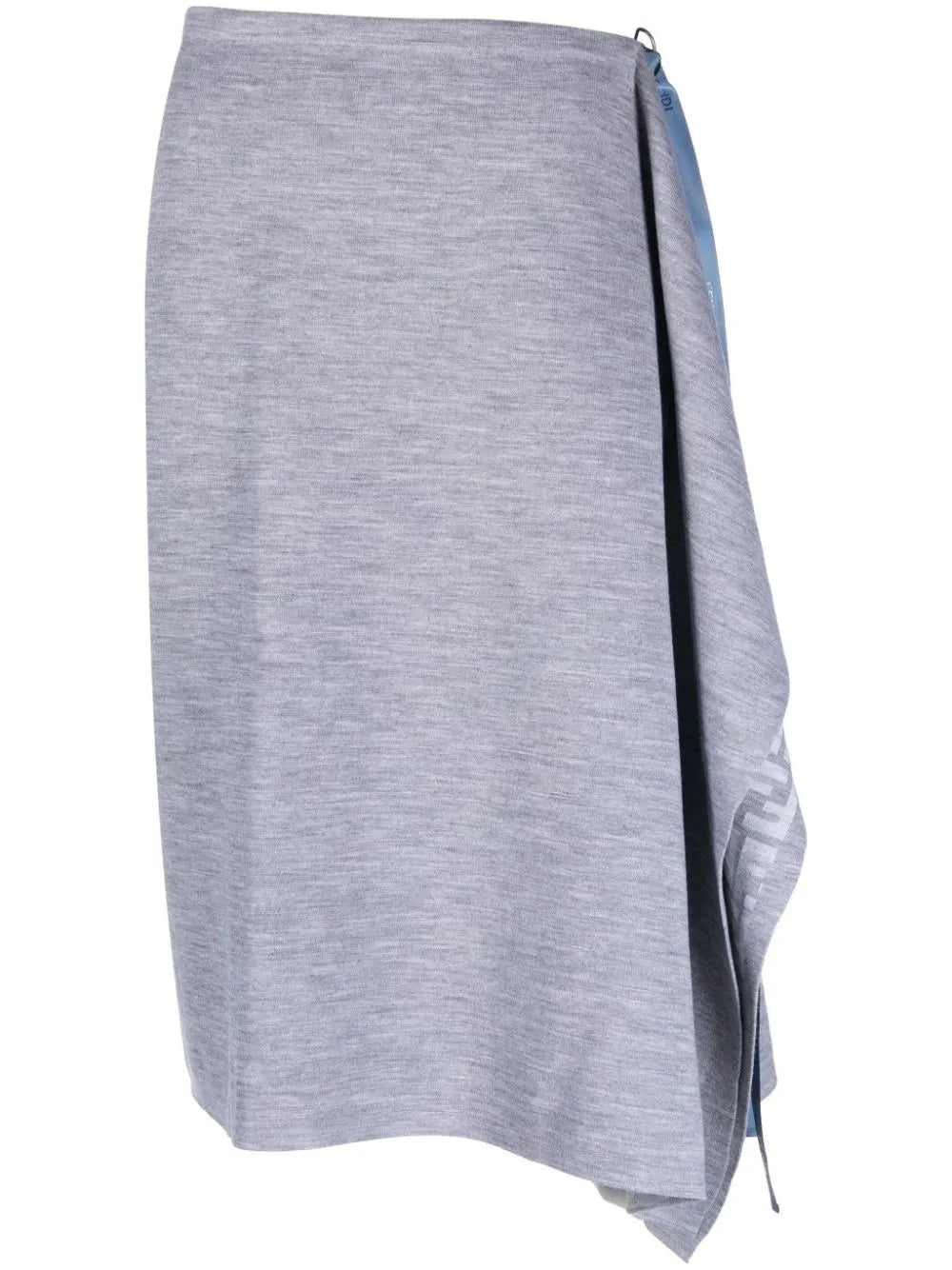 Asymmetric Knitted Wrap Skirt