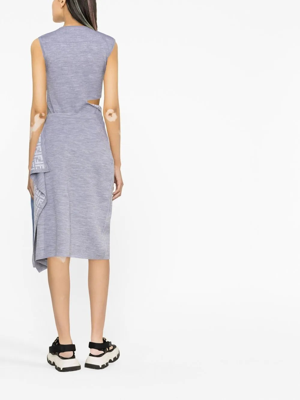 Asymmetric Knitted Wrap Skirt