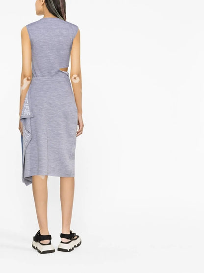 Asymmetric Knitted Wrap Skirt