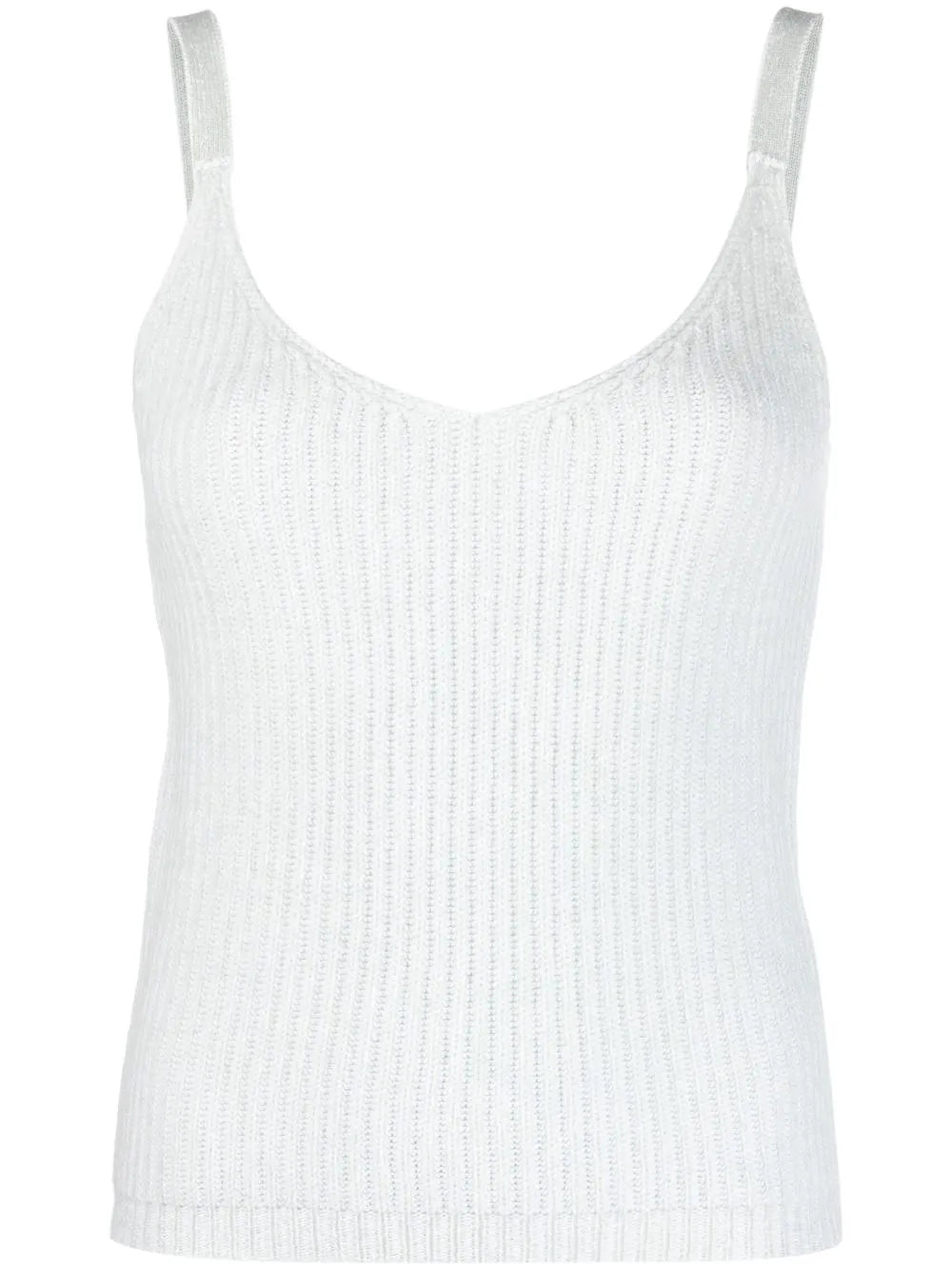 Ribbed-Knit Cashmere Top