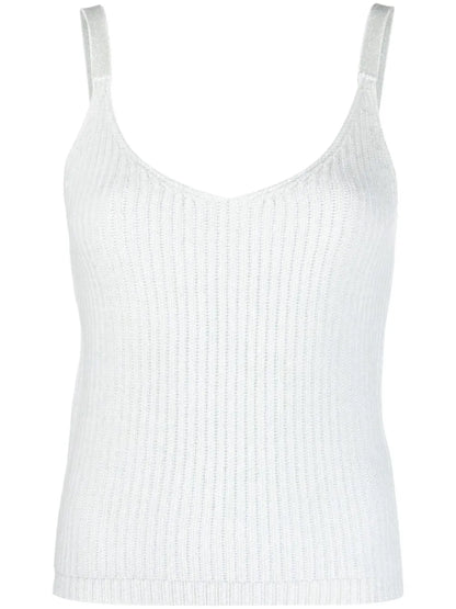 Ribbed-Knit Cashmere Top