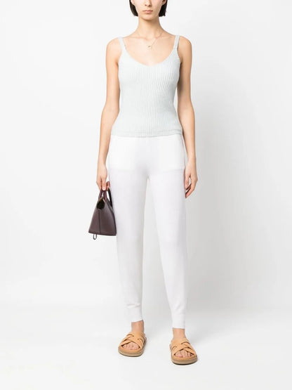 Ribbed-Knit Cashmere Top