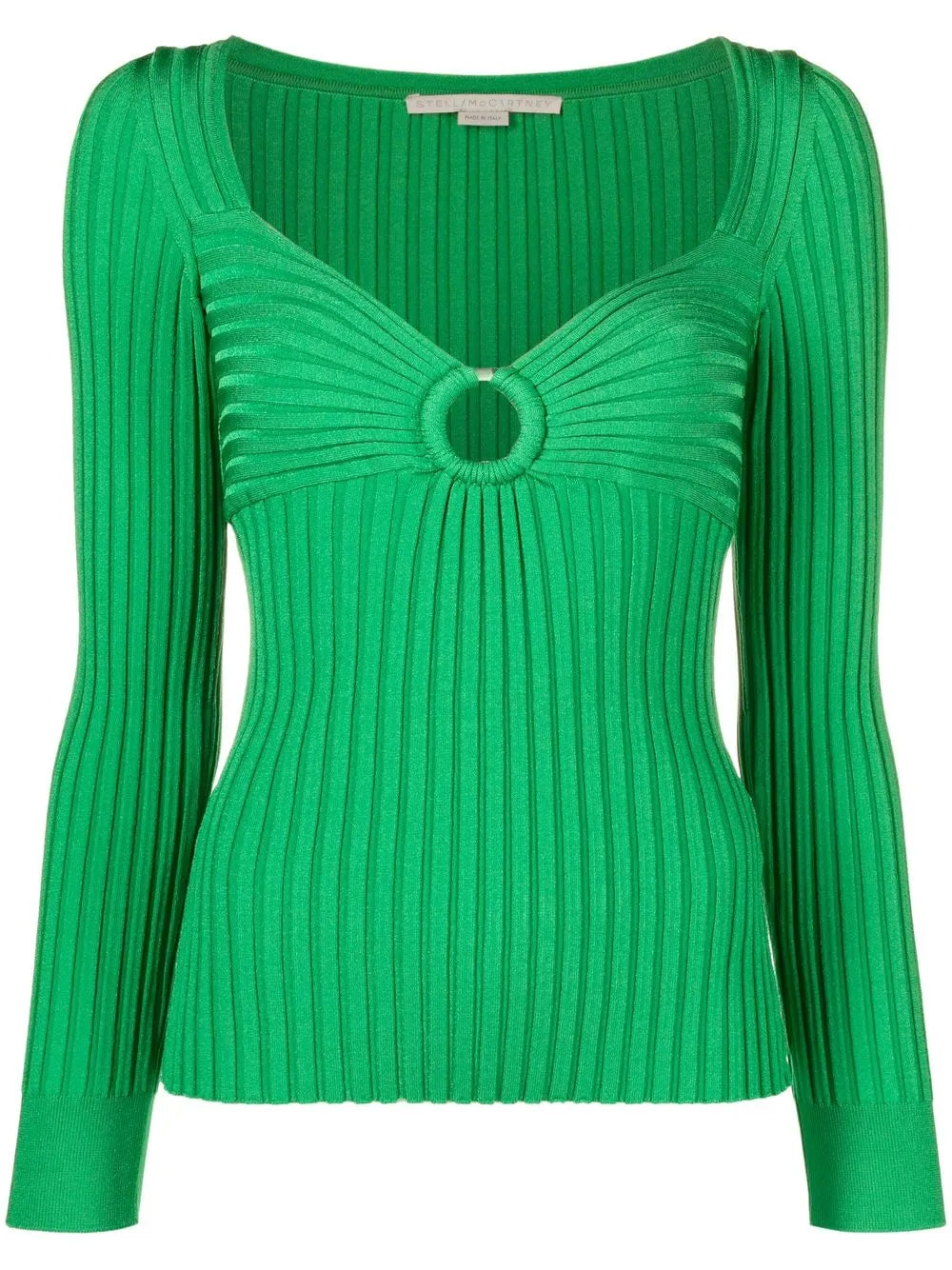 Cut-Out Ribbed Knitted Top