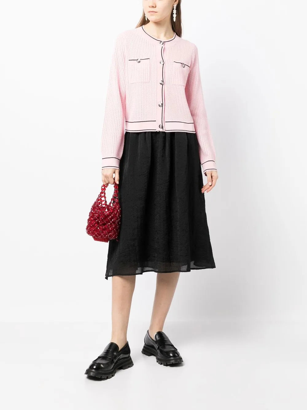 Textured Midi Skirt