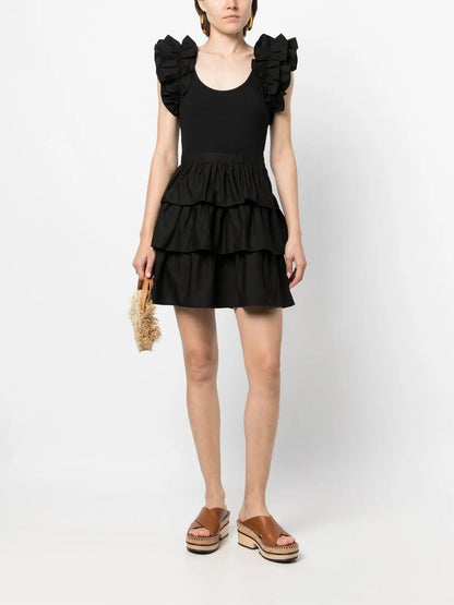 Ruffle-Trim T-Shirt Dress