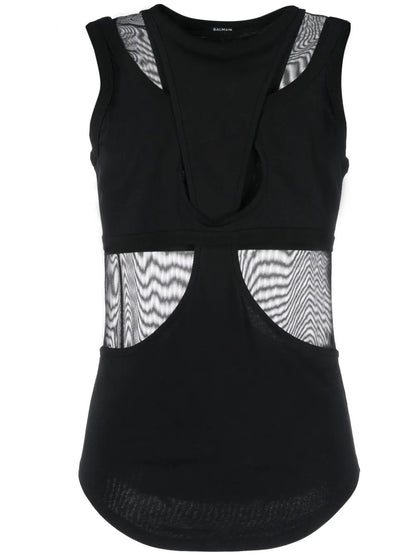 Rear Logo-Plaque Tank Top