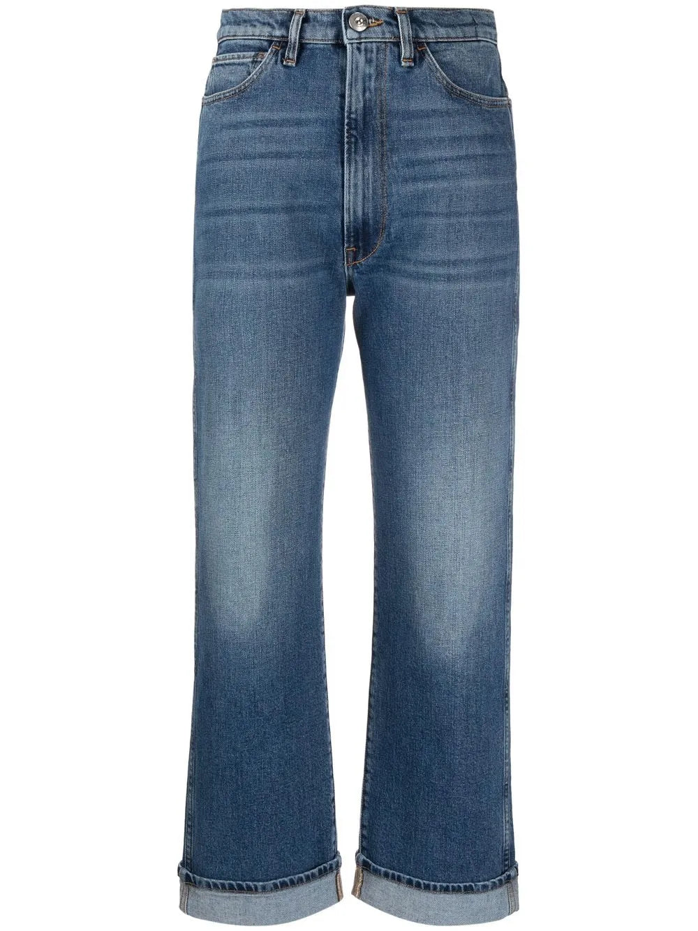 High-Rise Straight-Leg Jeans