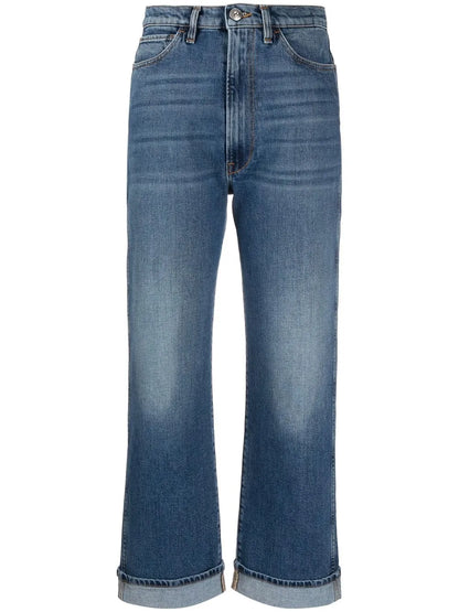 High-Rise Straight-Leg Jeans
