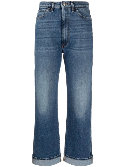 High-Rise Straight-Leg Jeans