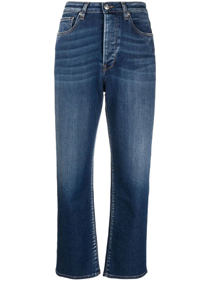High-Rise Straight-Leg Jeans