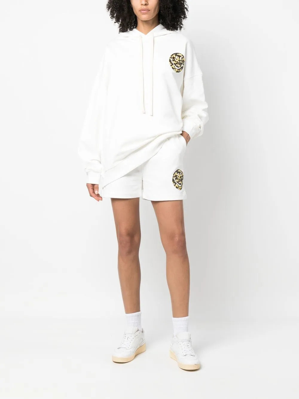 Smiley-Print Drawstring Hoodie