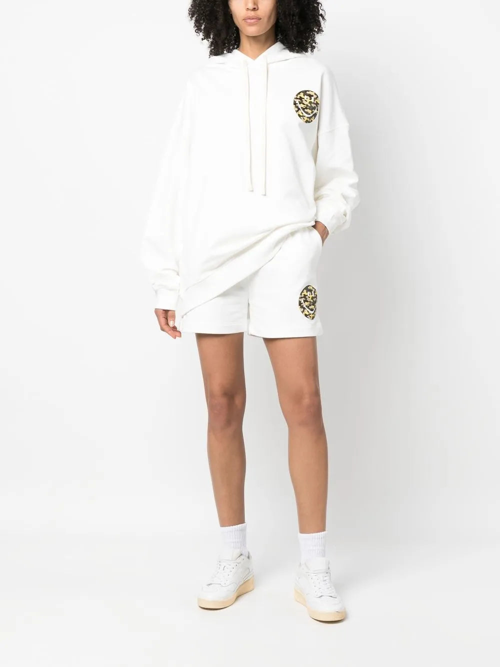 Camouflage Logo-Print Drawstring Shorts