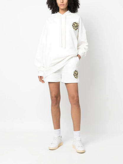 Camouflage Logo-Print Drawstring Shorts