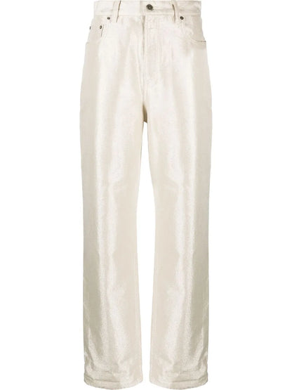 Coated High-Waist Jeans