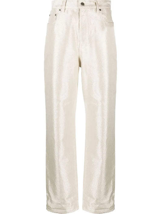 Coated High-Waist Jeans