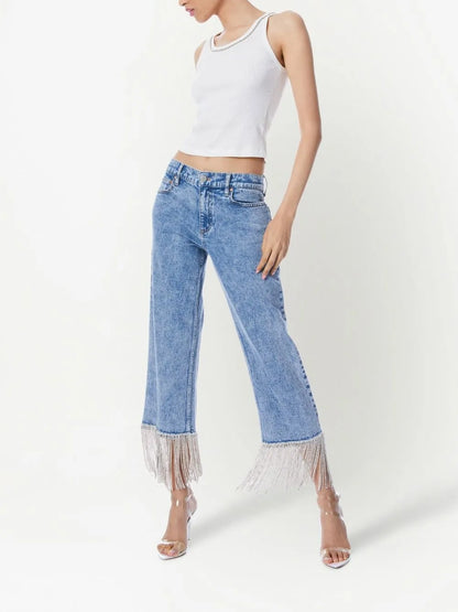 Amazing Crystal-Embellished Boyfriend Jeans