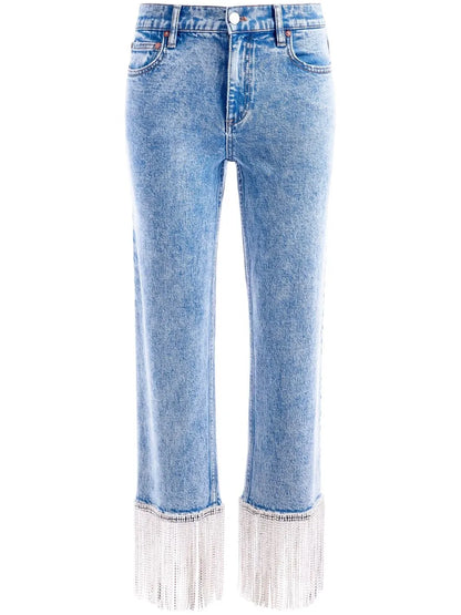 Amazing Crystal-Embellished Boyfriend Jeans