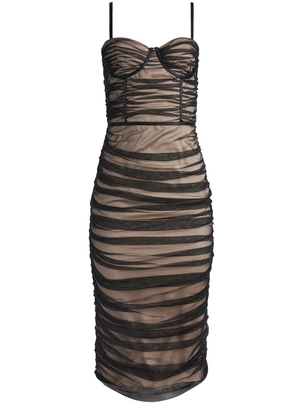 Damia Ruched Bustier Midi Dress