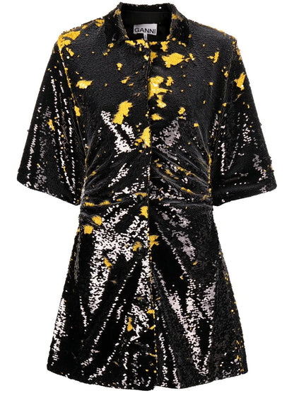 Paint-Splatter Minidress