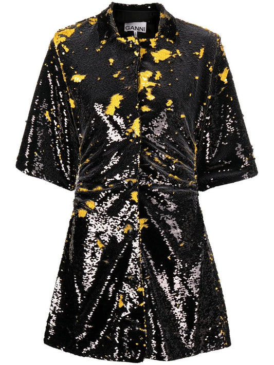 Paint-Splatter Minidress